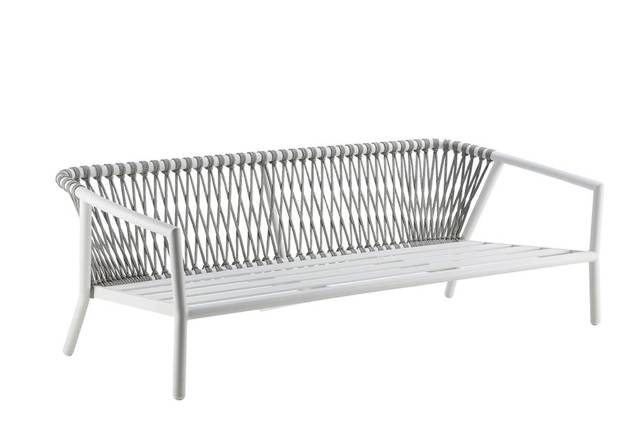 Seattle 2.5er Loungebank Aluminium 1