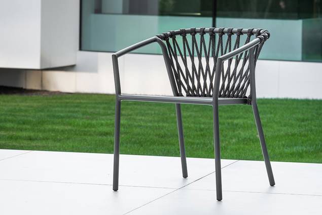 Seattle Gartenstuhl stapelbar Aluminium 6