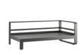 Split 2er Loungebank links Aluminium 1