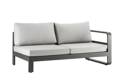 Split 2er Loungebank links Aluminium 2