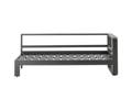 Split 2er Loungebank links Aluminium 5
