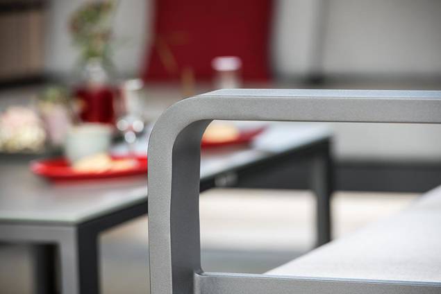 Split 2er Loungebank Aluminium 5