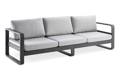 Split 3er Loungebank Aluminium 1