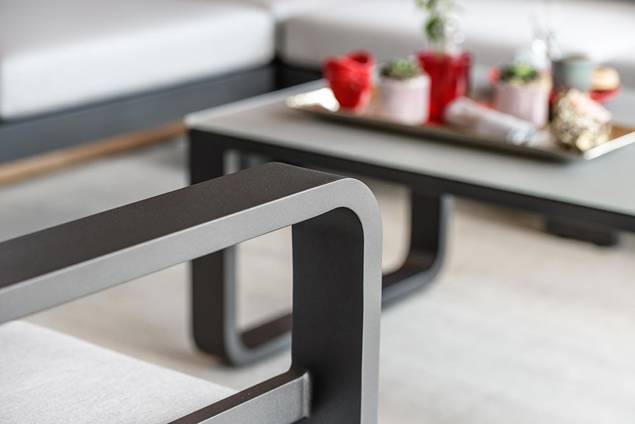 Split Banc de lounge 3 places aluminium 6