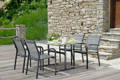Stockholm Gartentisch klappbar Stahl 180x90 cm 3