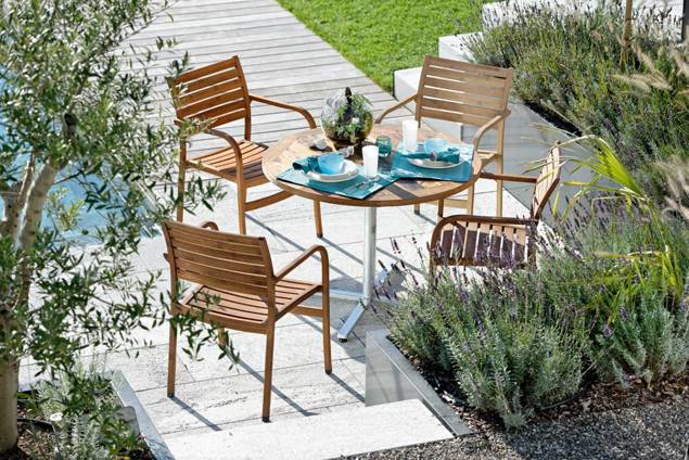 Stockholm Gartentisch klappbar Stahl 2