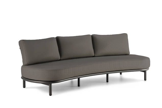 Taormina 3er Loungebank Aluminium