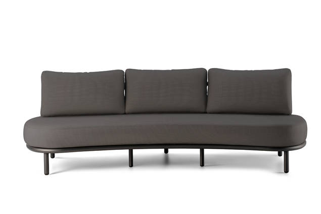 Taormina 3er Loungebank Aluminium 3