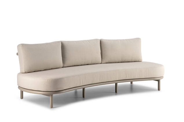Taormina 3er Loungebank Aluminium