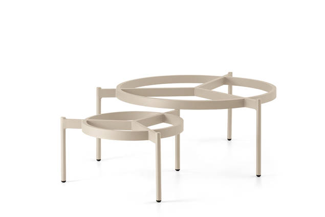 Taormina Set de table de salon aluminium Ø 60/90 cm 2