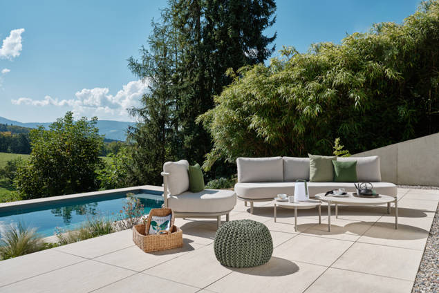 Taormina Loungetisch Set rund Aluminium 2