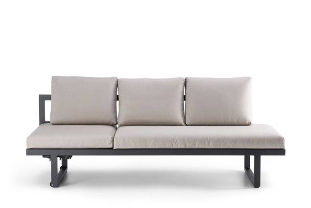 Tosca Banc lounge dînatoire 3 places aluminium 11