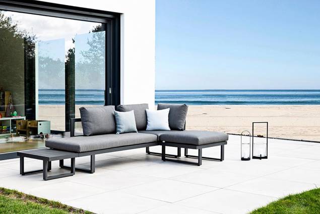 Tosca Banc lounge dînatoire 3 places aluminium 13