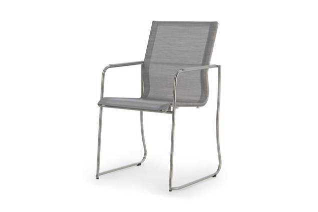 Valencia Chaise de jardin empilable acier inoxydable