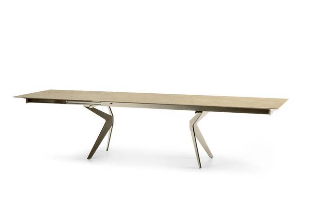 Verbier Table de jardin à rallonge céramique 200/300x95 cm