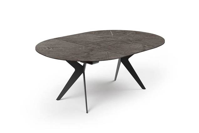 Verbier Table de jardin à rallonge céramique 110/170x110 cm