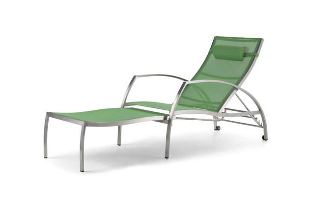 Victoria Chaise longue acier inoxydable