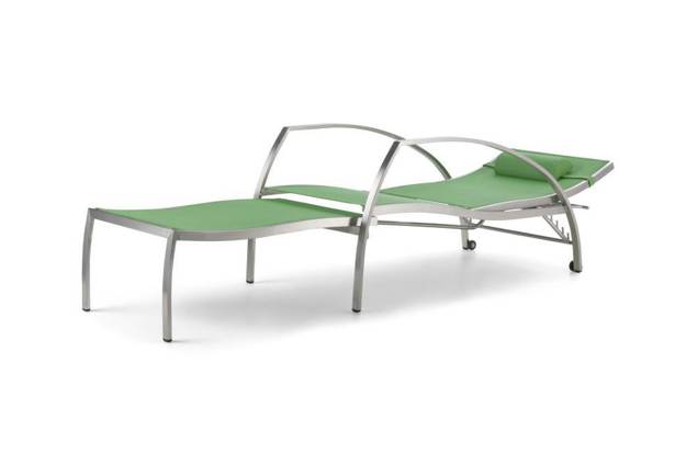Victoria Chaise longue acier inoxydable 2