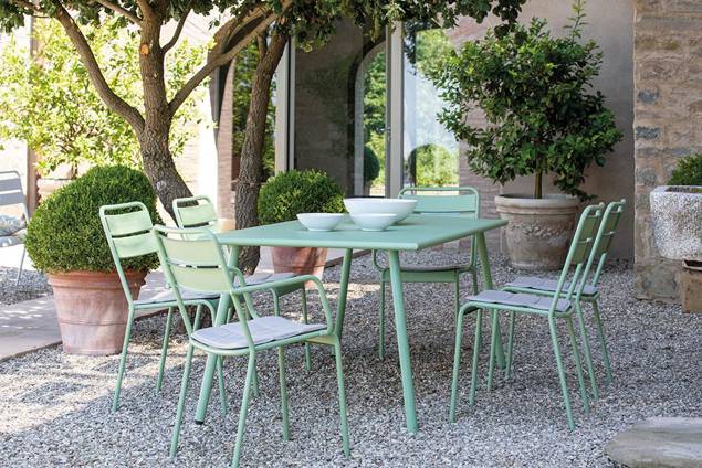 Vienna Gartentisch Stahl 90x90 cm 2
