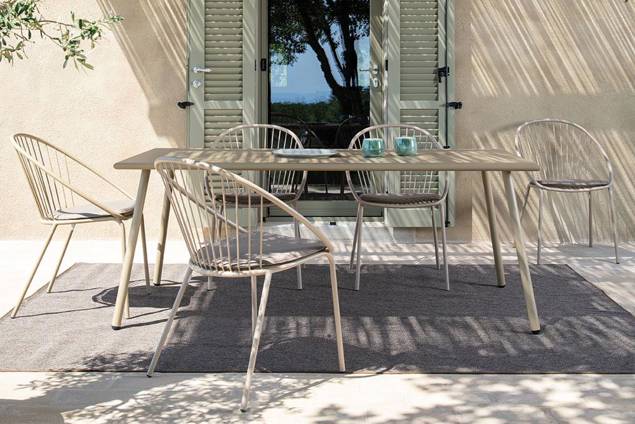 Vienna Gartentisch Stahl 190x90 cm 3