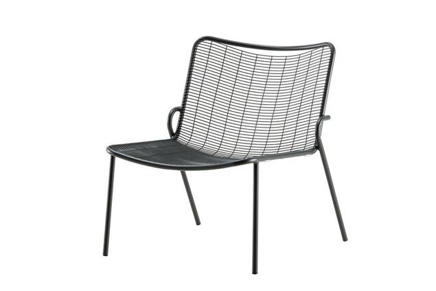 Vienna Fauteuil lounge empilable acier