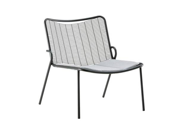 Vienna Fauteuil lounge empilable acier 1