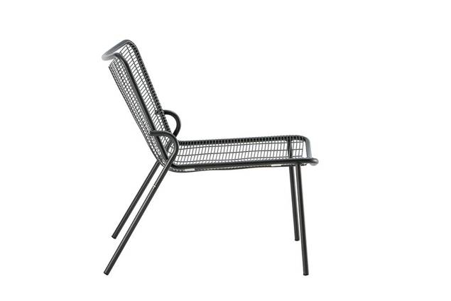 Vienna Fauteuil lounge empilable acier 2