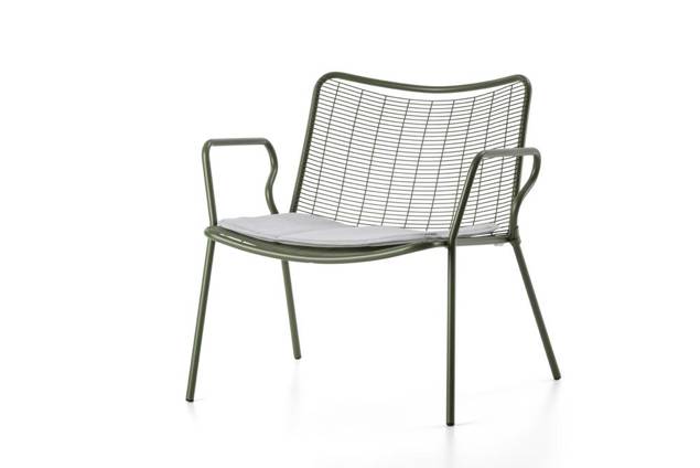 Vienna Fauteuil lounge empilable acier 1