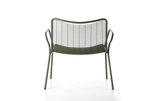 Vienna Fauteuil lounge empilable acier 3