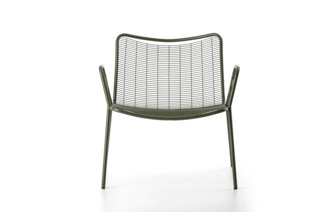 Vienna Fauteuil lounge empilable acier 4