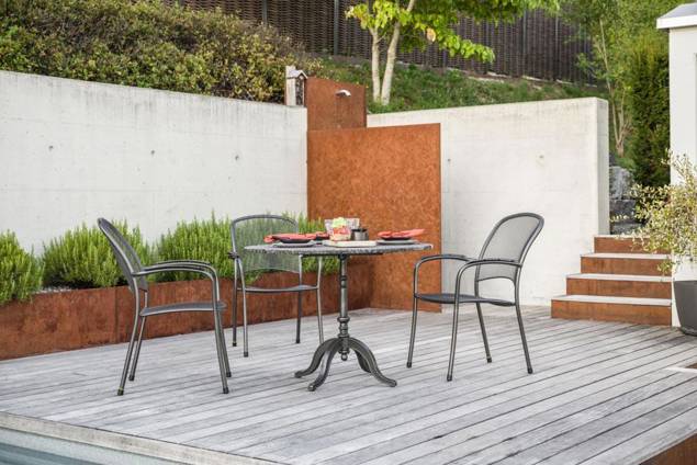 Visp Gartenstuhl stapelbar Stahl 5