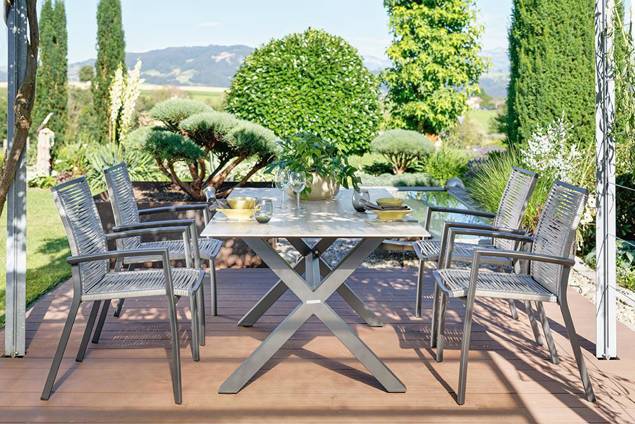 Xenia Table de jardin aluminium 1