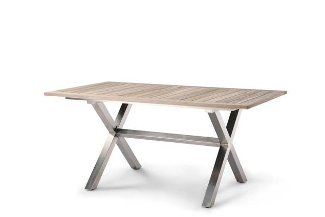 Xenia Table de jardin acier inoxydable 160x90 cm 2