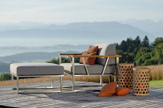 Yukon Tabouret lounge acier inoxydable 3