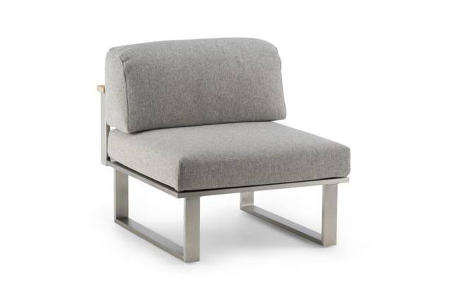 Yukon Fauteuil lounge acier inoxydable